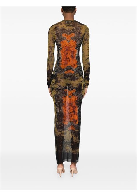 abito lungo mesh printed médaillon donna multicolor JEAN PAUL GAULTIER | 25/03-W-DR023-M006P004115